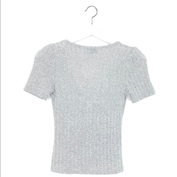 ‘Try Me’ Ribbed V-Neck Knit Tee - Picture 7 of 8